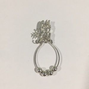 Sterling Silver #1 MOM Pendant Charm Holder